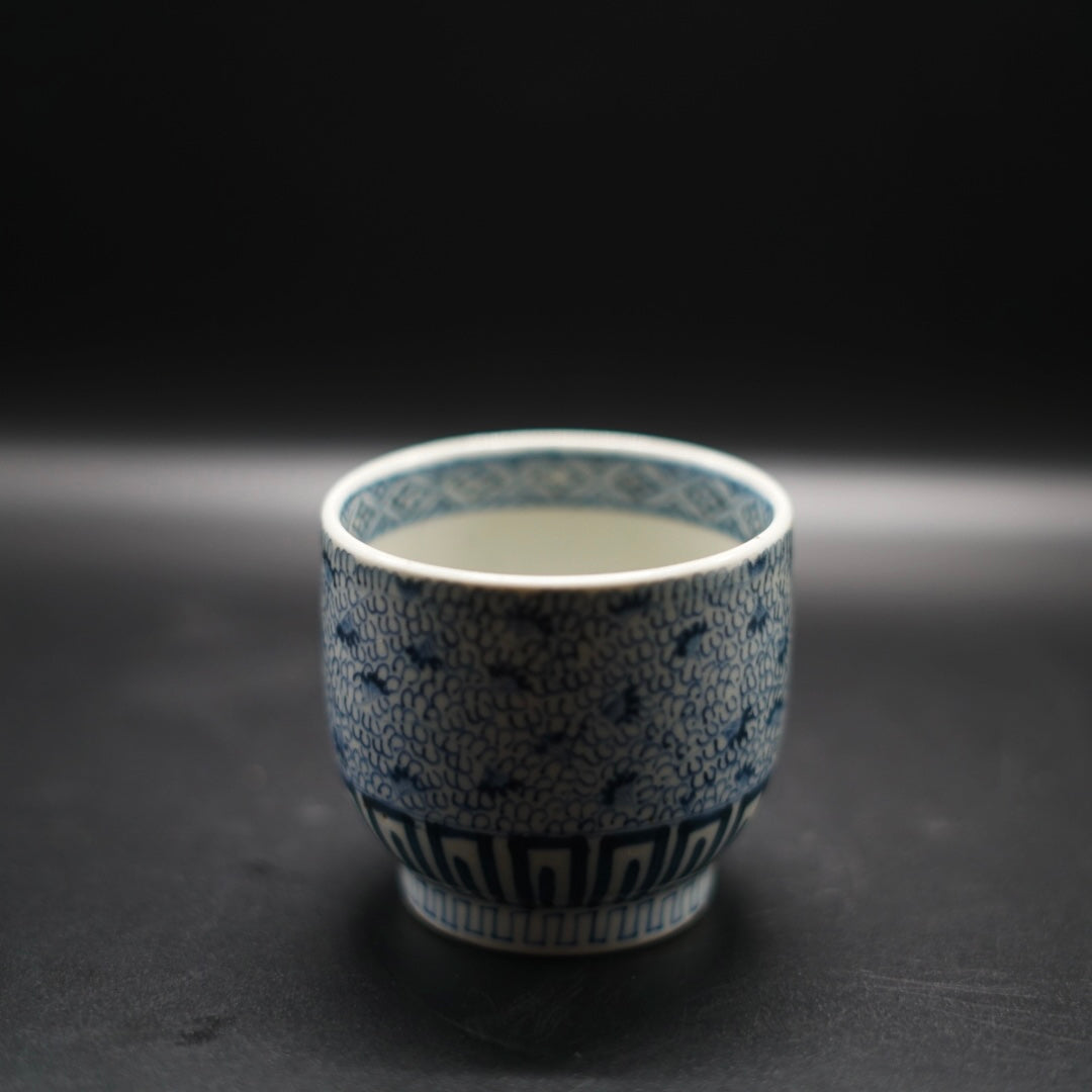 古伊万里 微塵唐草 蕎麦猪口 明治