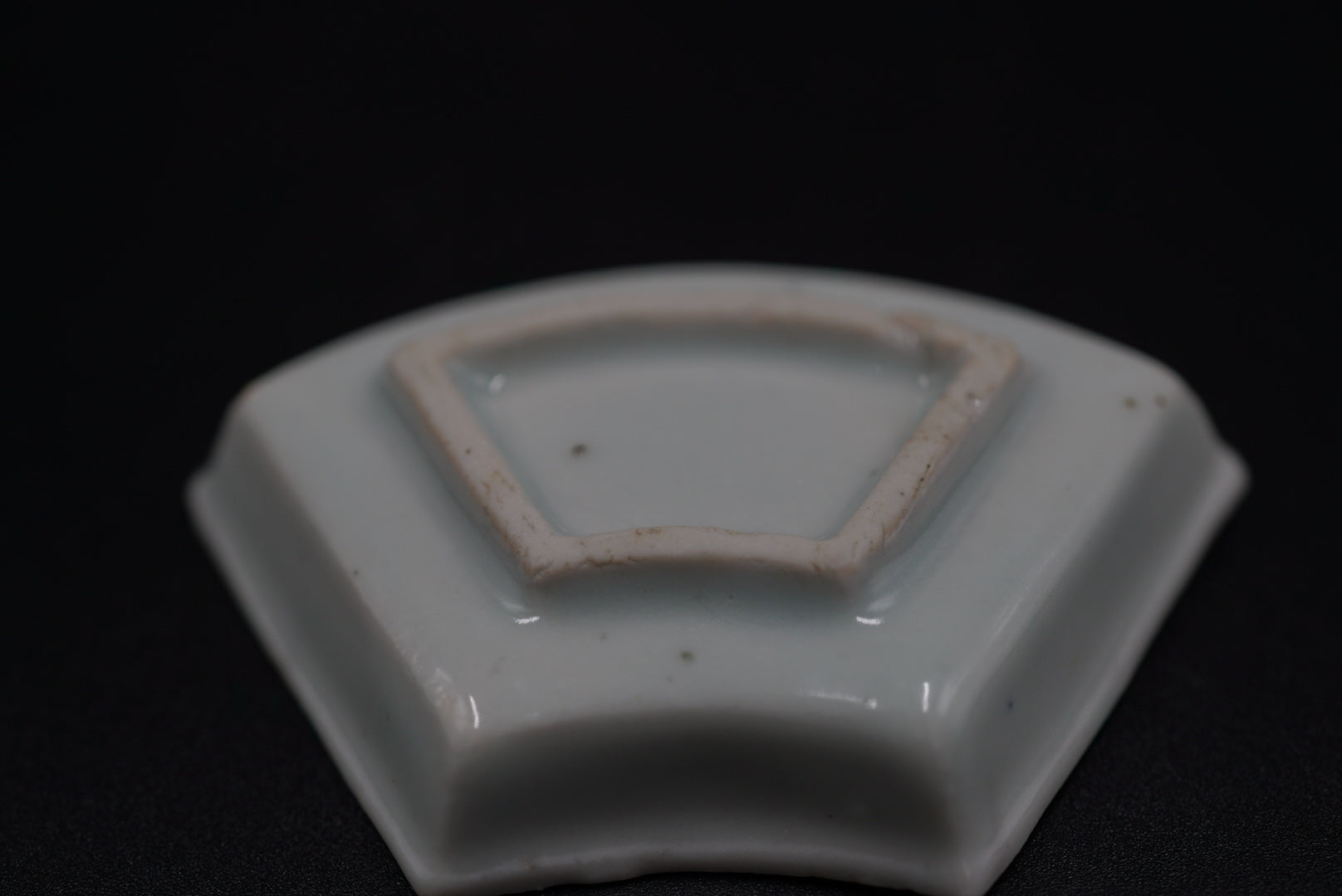 古伊万里 青絵付 扇皿