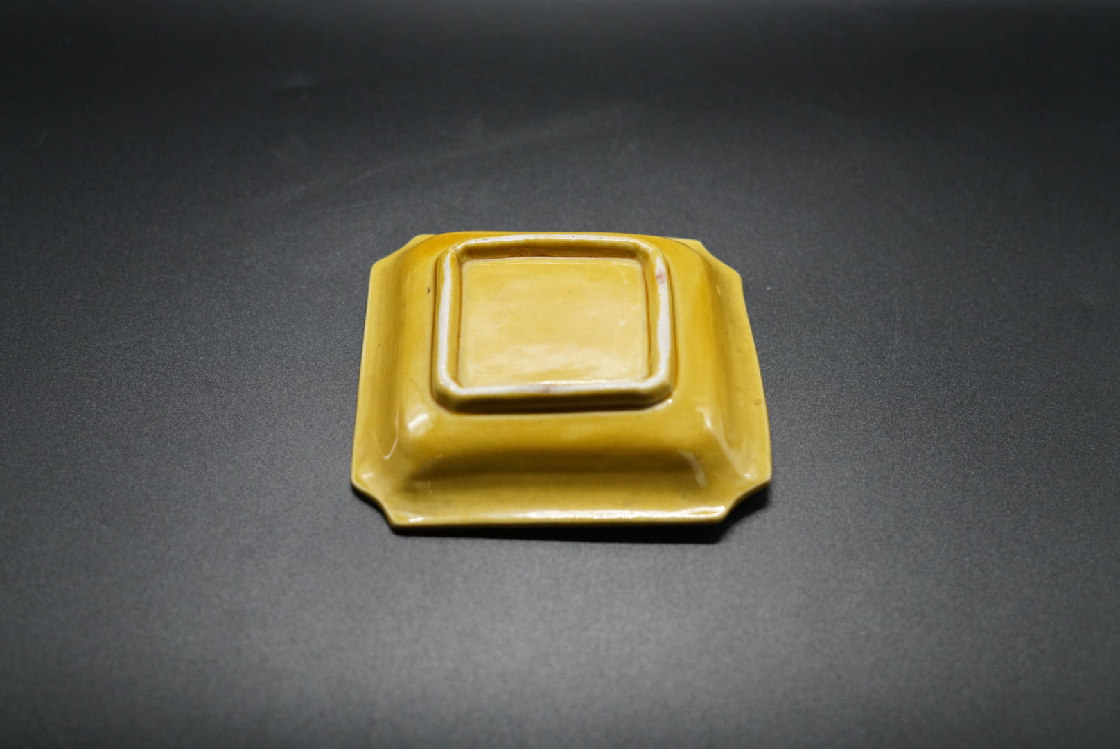 珉平 角皿龍紋図 江戸
