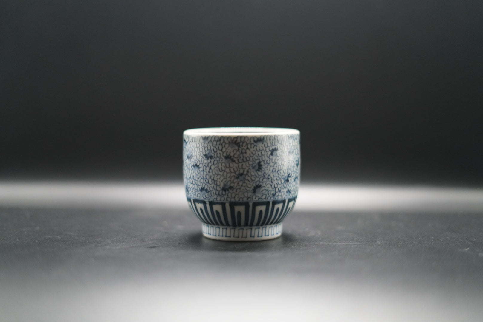 古伊万里 微塵唐草 蕎麦猪口 明治