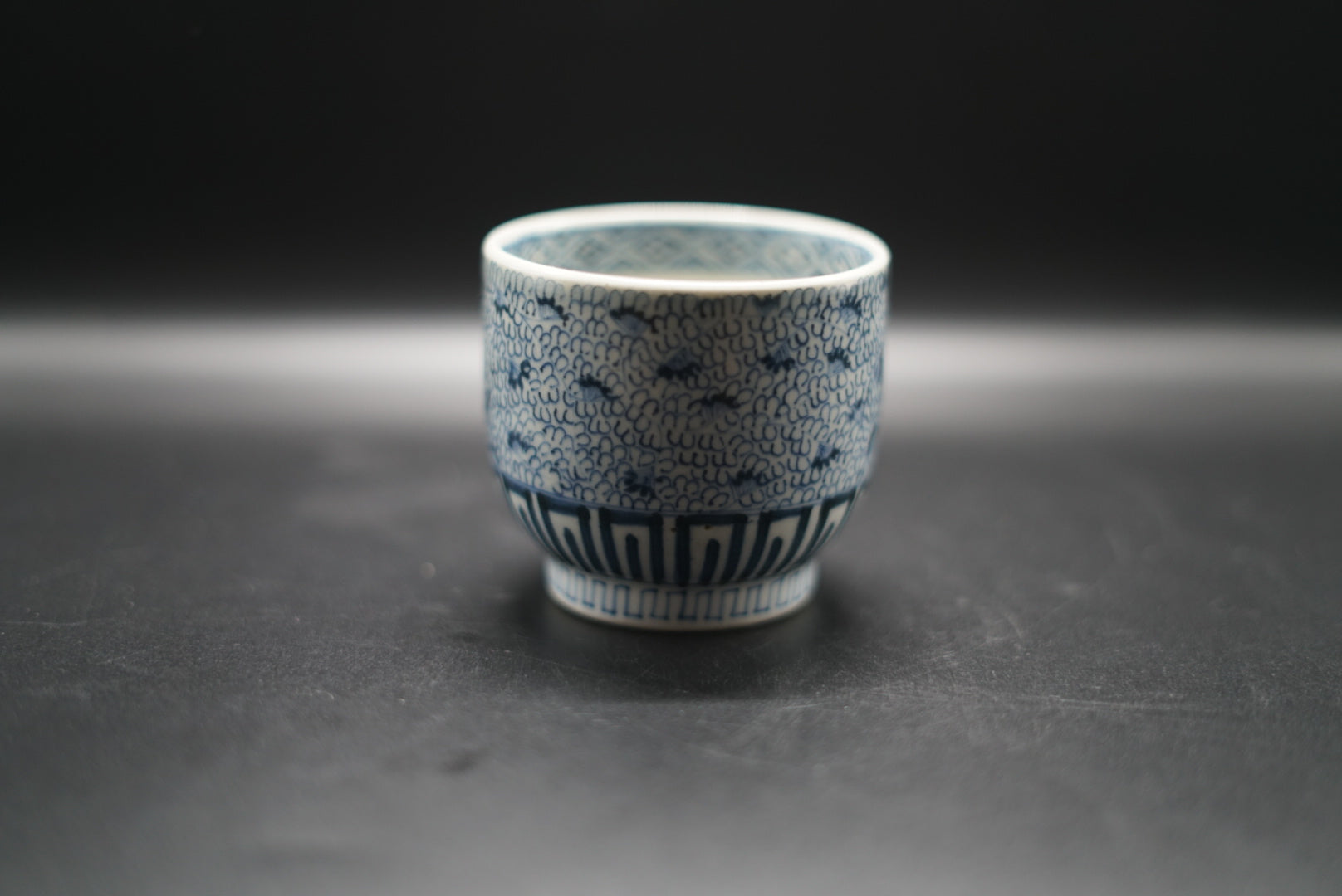 古伊万里 微塵唐草 蕎麦猪口 明治