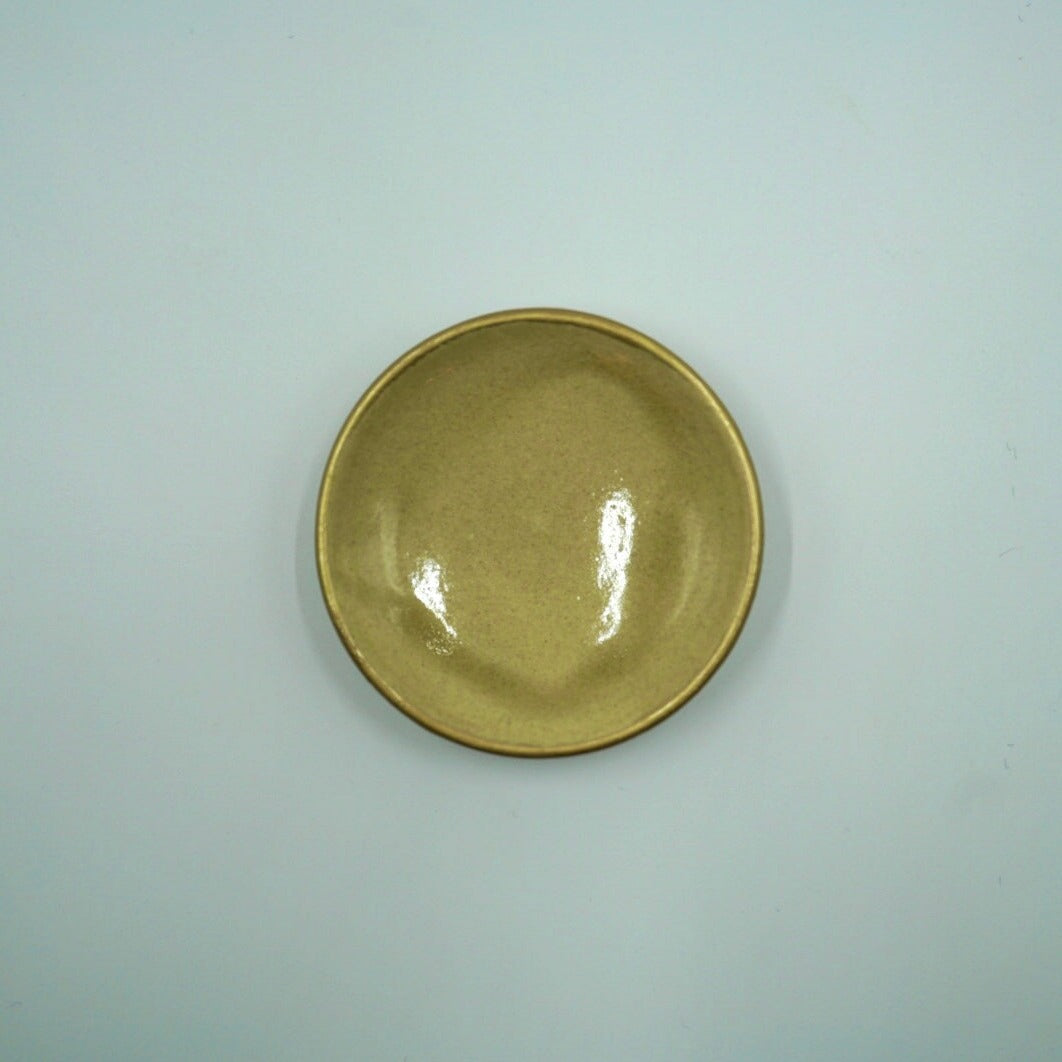 白と金 豆皿