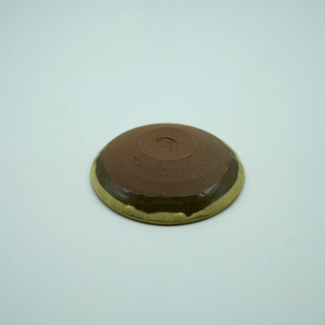 白と金 豆皿