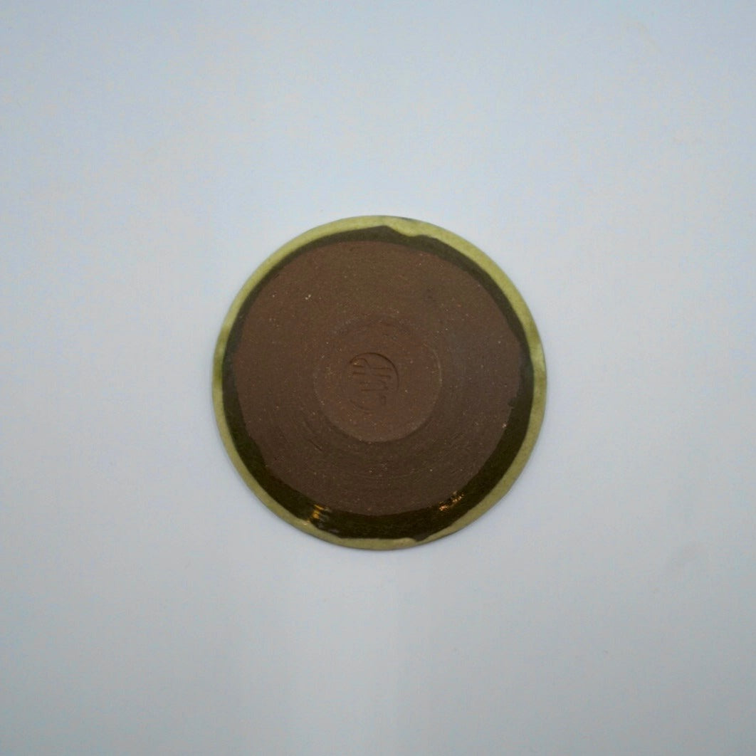 白と金 豆皿
