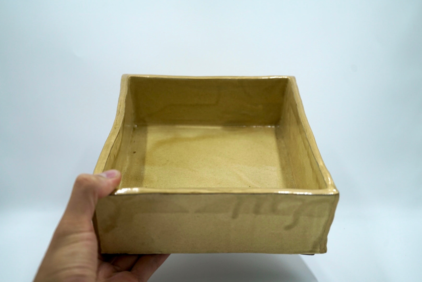 白と金 角皿