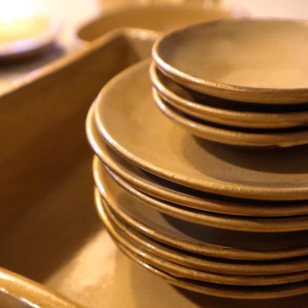 白と金 小皿